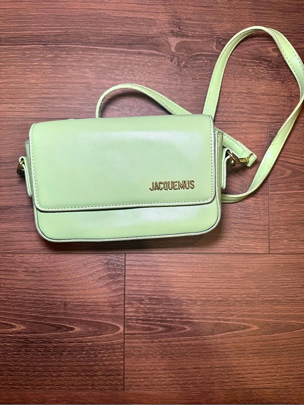 Faux Le Grand Bambino Patent Shoulder Bag Green